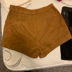 Suede shorts